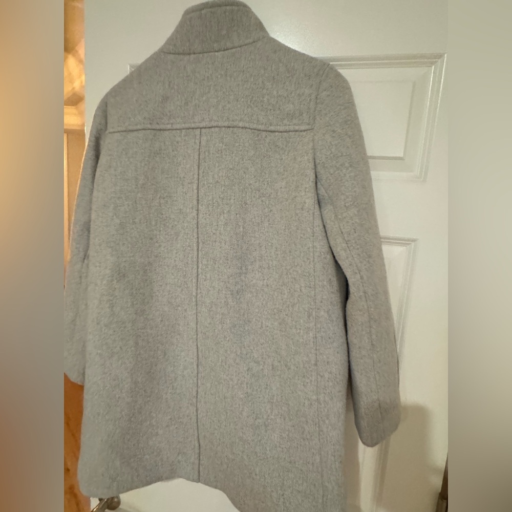 J Crew Italian Wool Coat Jacket Light Gray - Picture 2 of 4